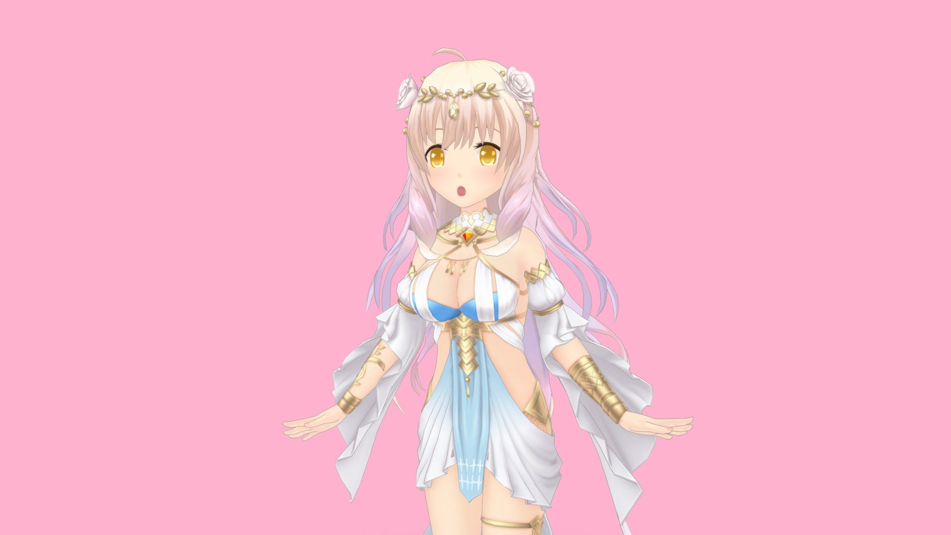 Manga character Sio 04261 3d model