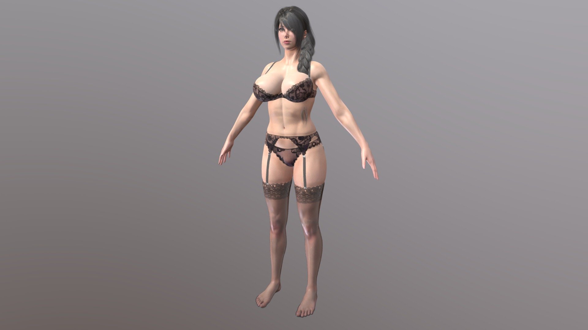 Anya_LaceLingerie 3d model