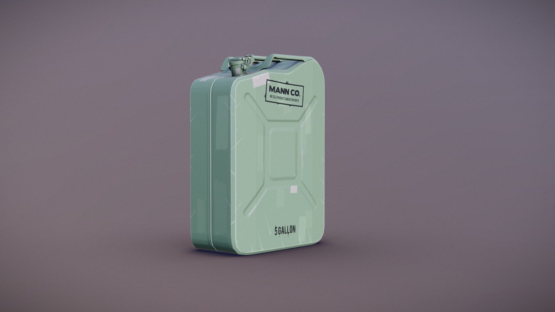 TF2-style Jerrycan (WIP) 3d model