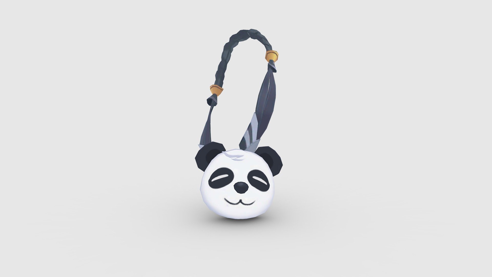 Cartoon panda satchel 3d model