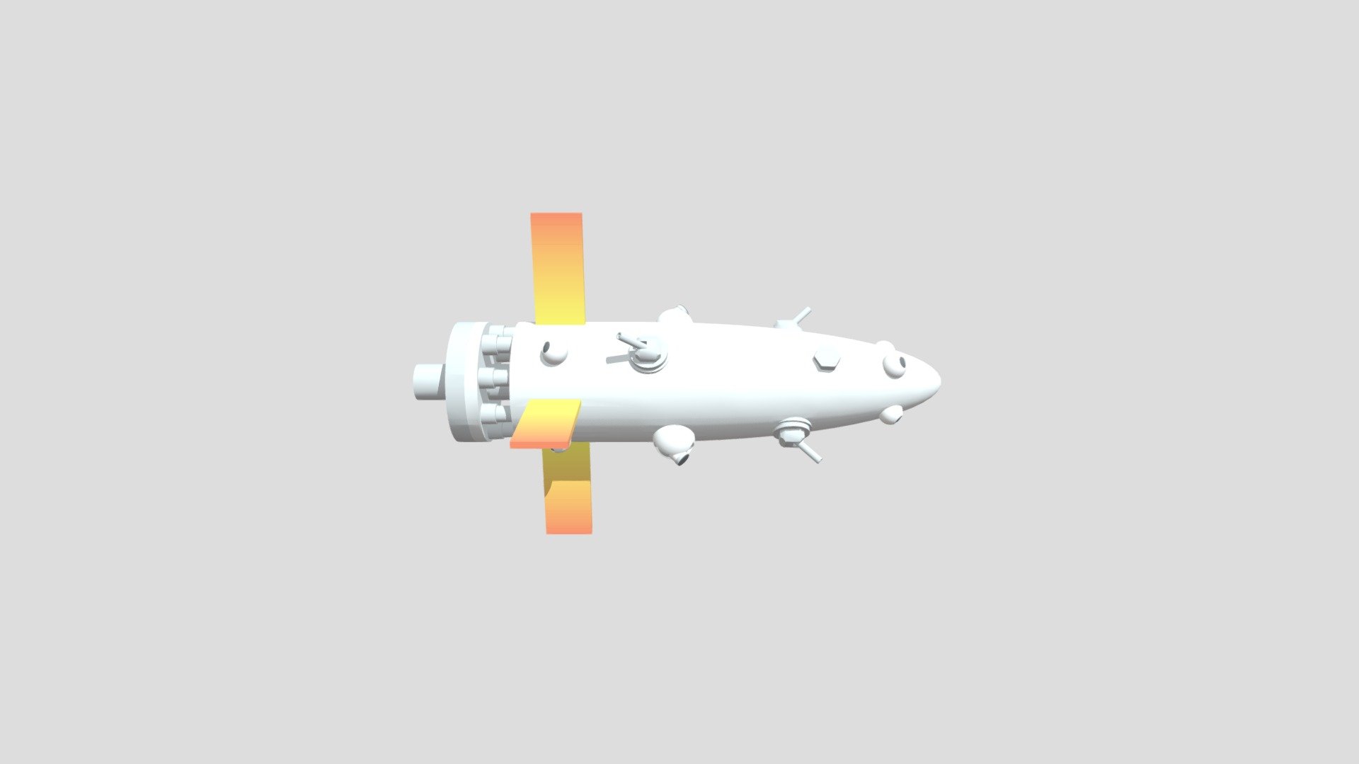 Hydra Nuclear Pulse Battleship 3d model