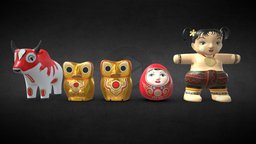 Burmeses (Myanmar) Paper Mache Toys