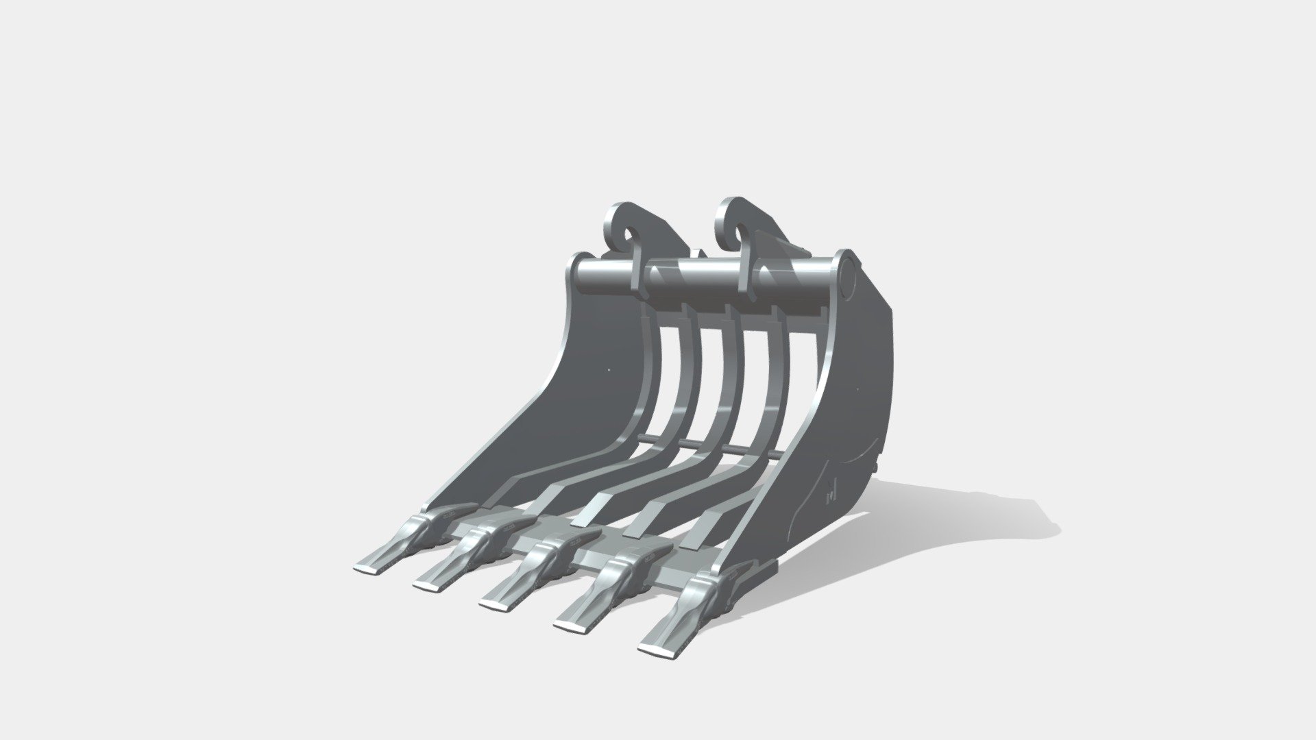 Godet de terrassement squelette profil tilt 3d model