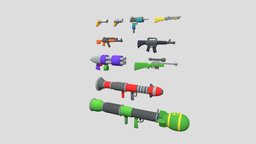 Low Poly Gun Package