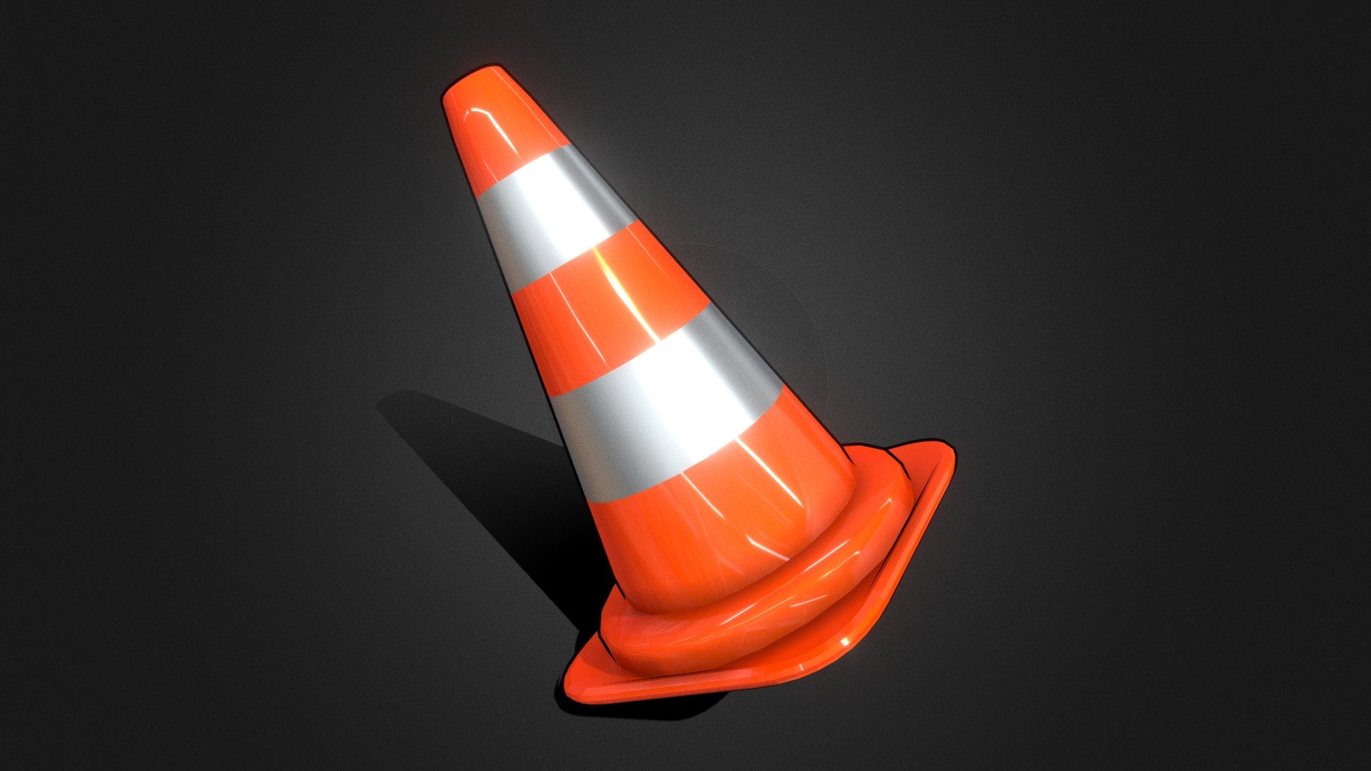 Traffic Cone Pylon / Verkehrshütchen 3d model