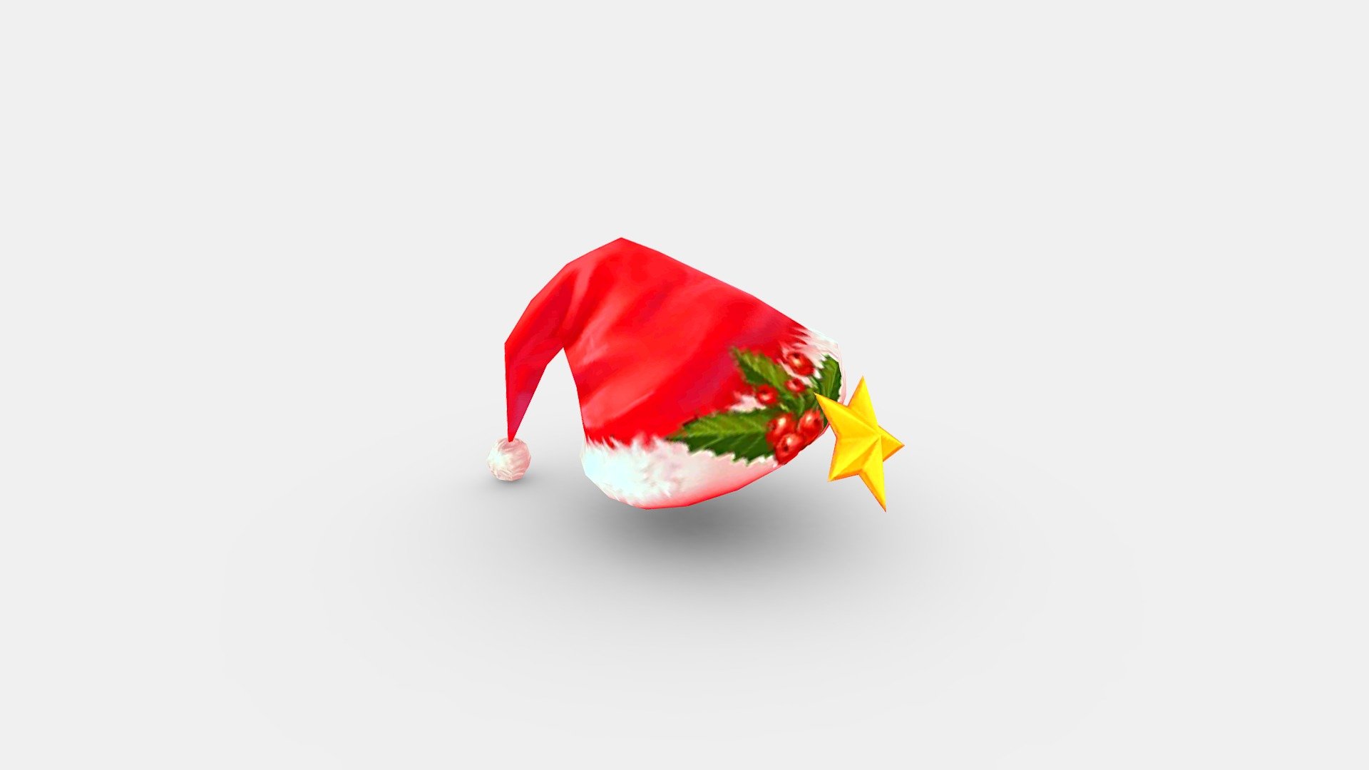 Cartoon Santa hat 3d model