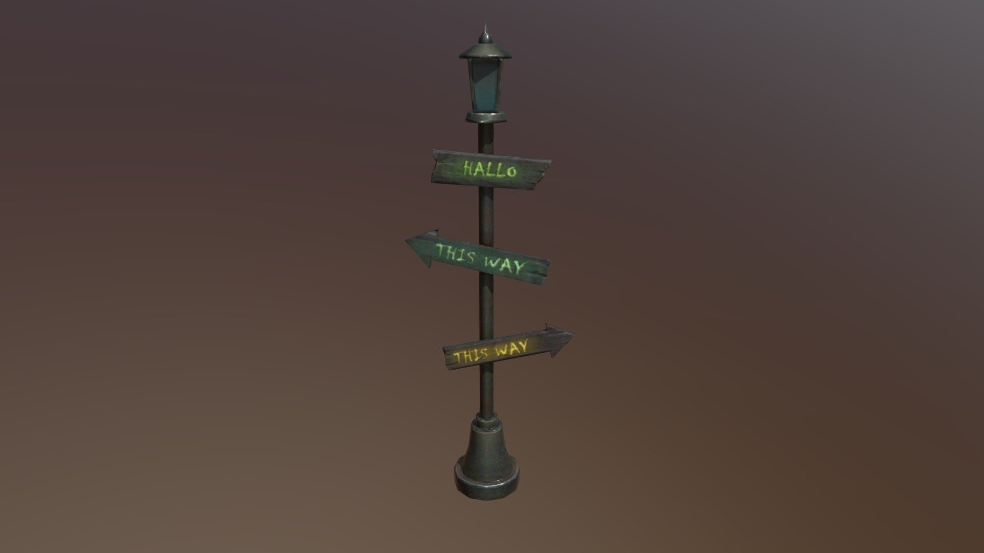 PUBG: halloween street lamp 3d model