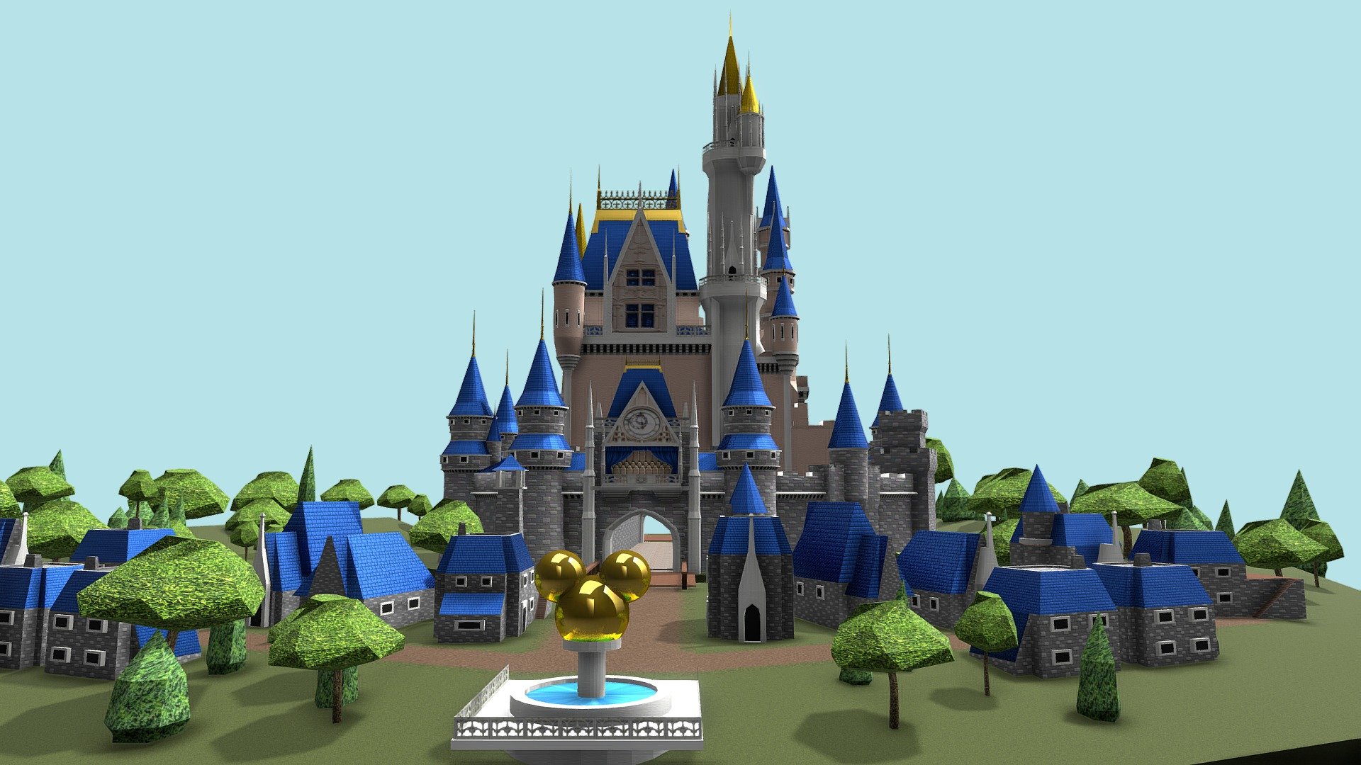 3P_Proj4_Joseph_St_Arnault_Disney_Castle 3d model