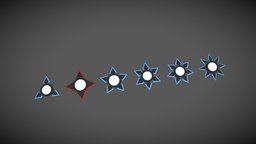 Low poly Ninja Shuriken/ Saw blades