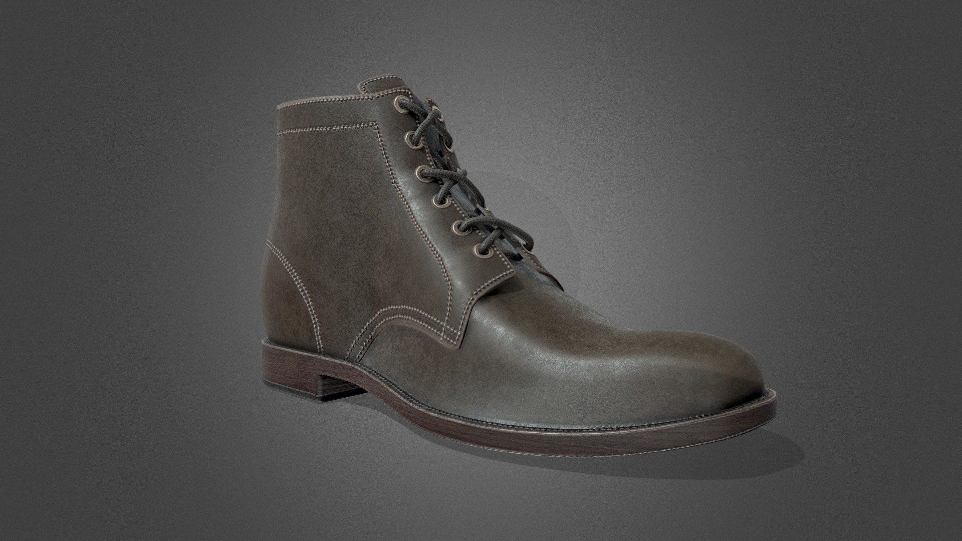 Leather Boot 3d model