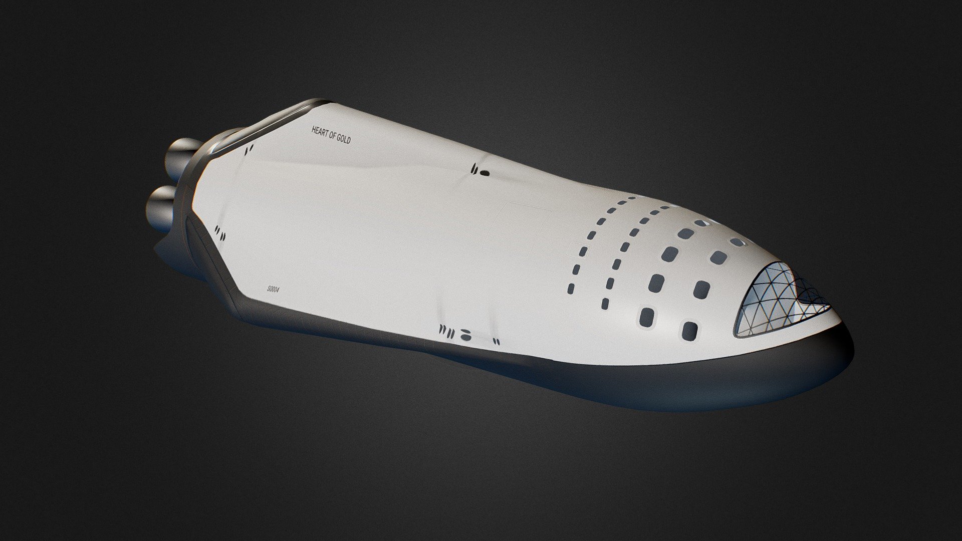 SpaceX Heart of Gold 3d model