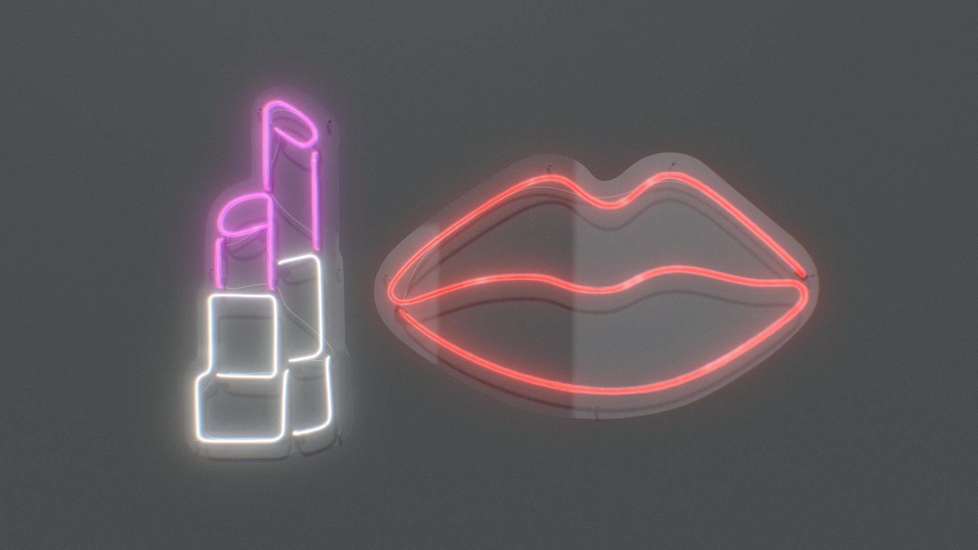 Lips And Lipsticks 3d model