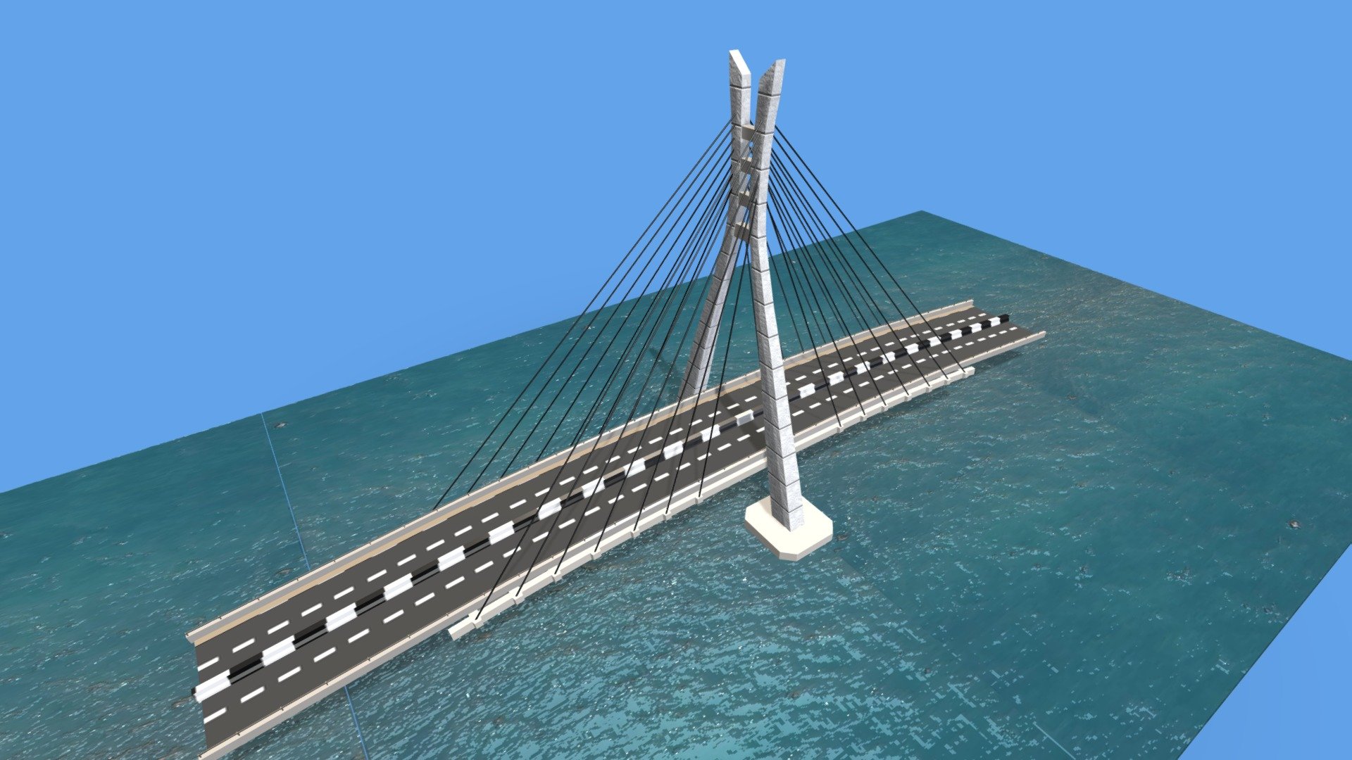 Lekki- Ikoyi Link Bridge 3d model