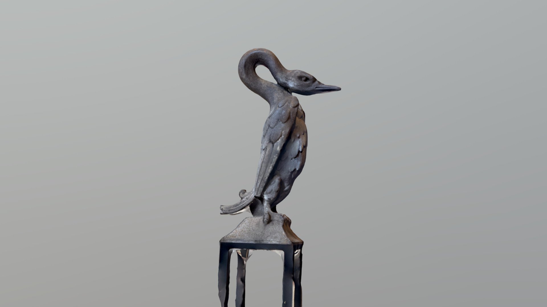 Canard en bronze 3d model