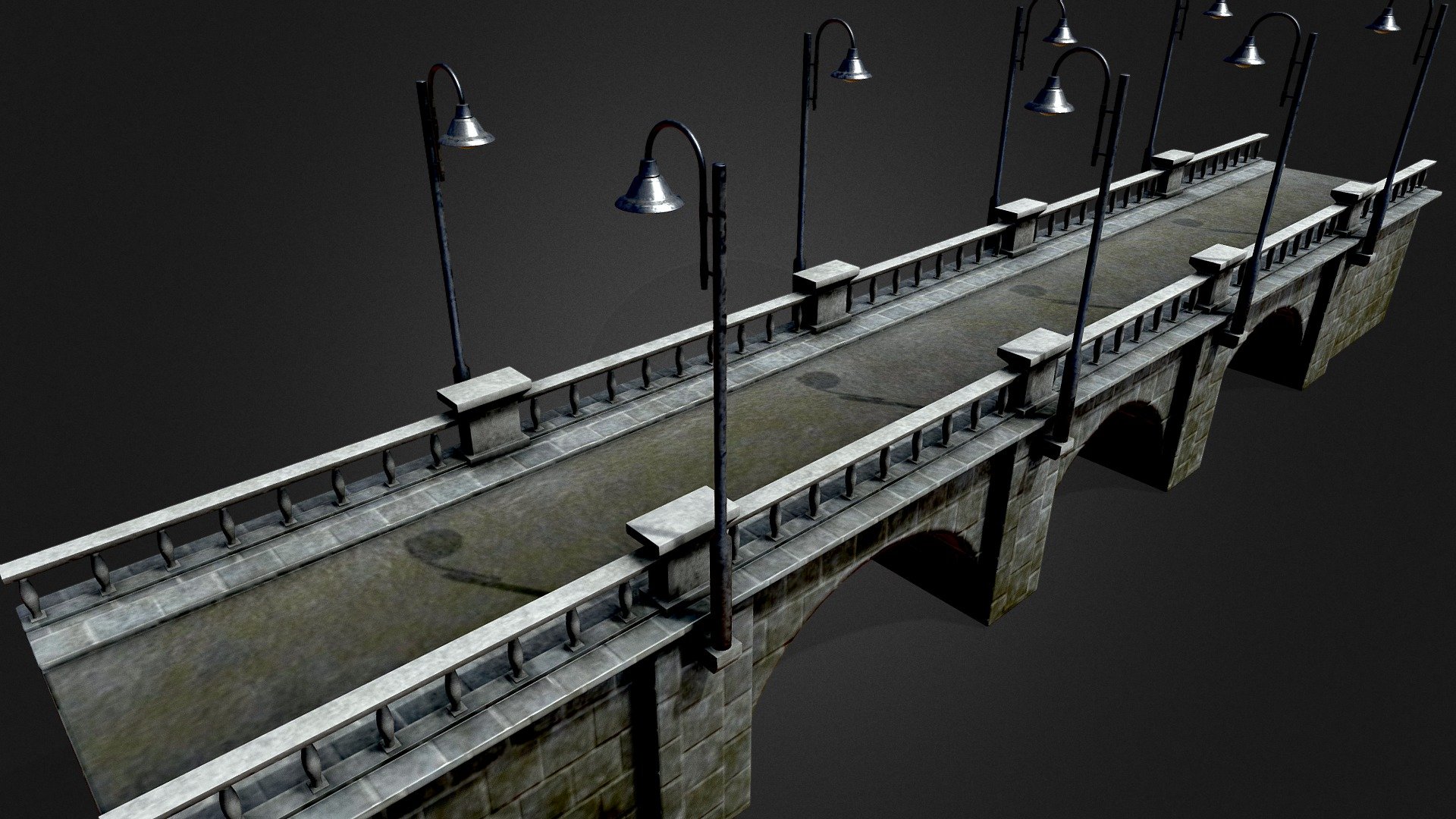 Stone Bridge [Tutorial Included] 3d model