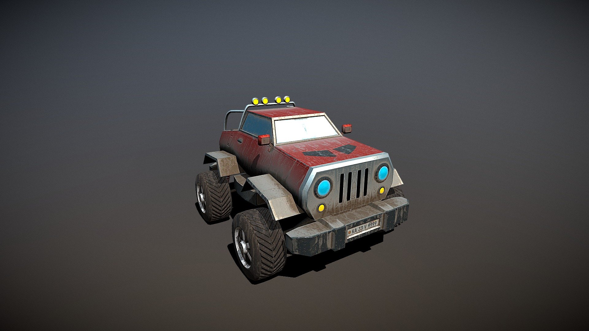 Cartoonish_Jeep 3d model