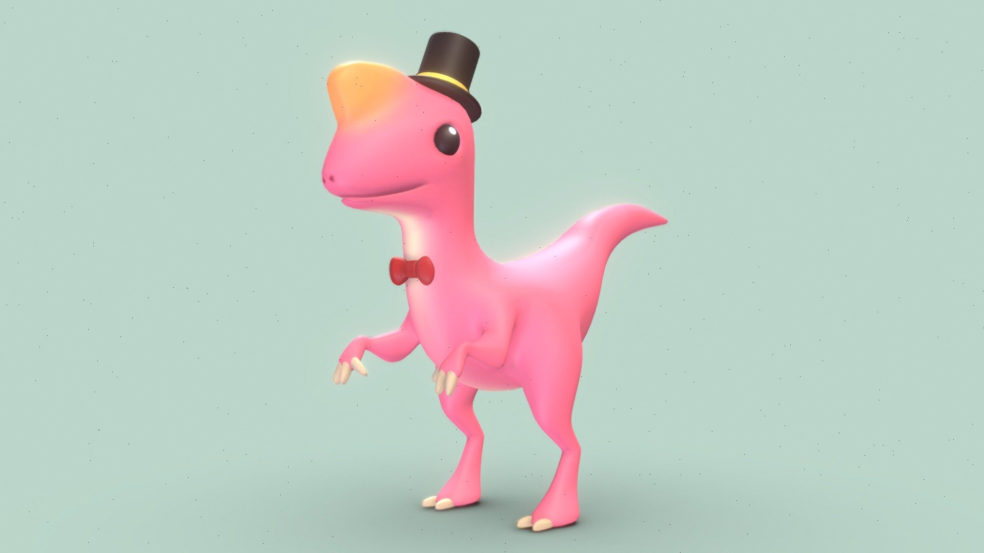 pink dinosaur 3d model