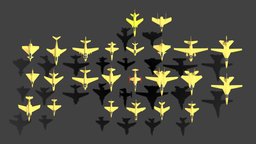 Low Poly Aircrafts Pack 2