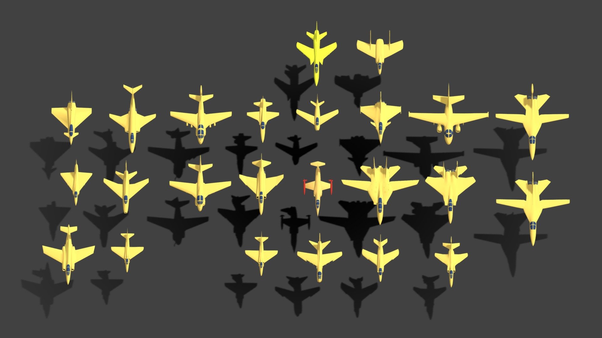 Low Poly Aircrafts Pack 2 3d model