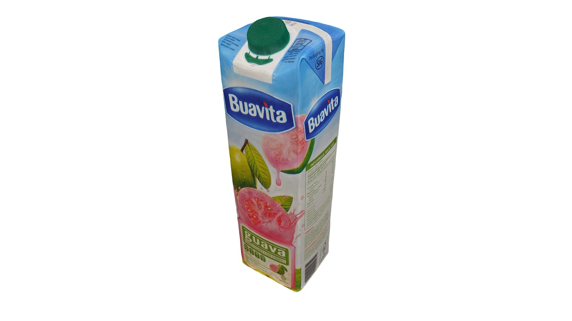 Buavita Guava Juice 1000ml 3d model