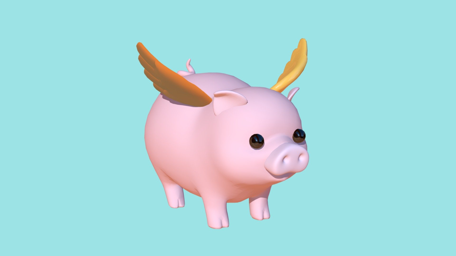 Siobhan Flying Pig V02 3d model