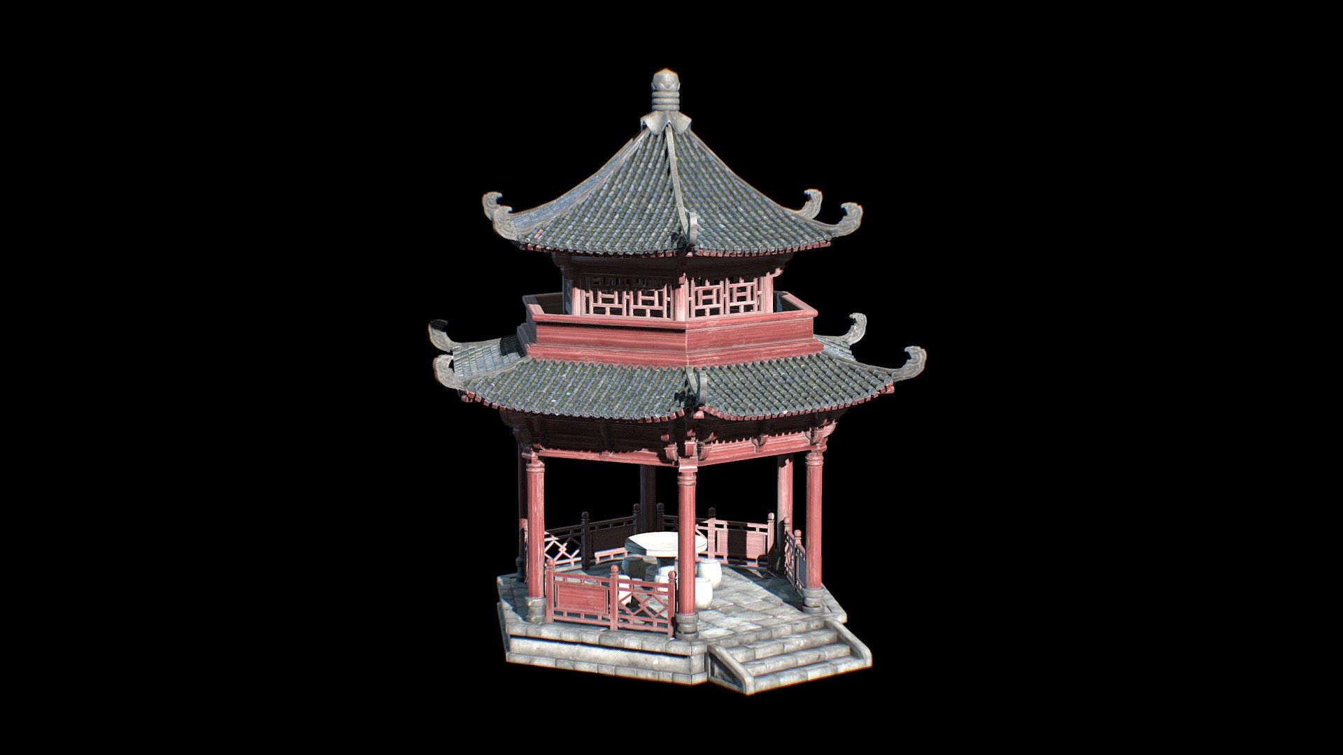 Chinese Pavilion-Freepoly.org 3d model