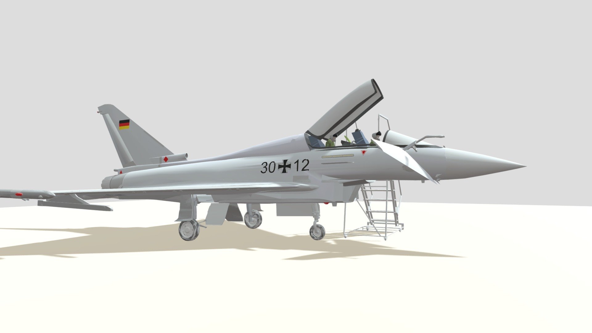 pilot_eurofighter_animation 3d model