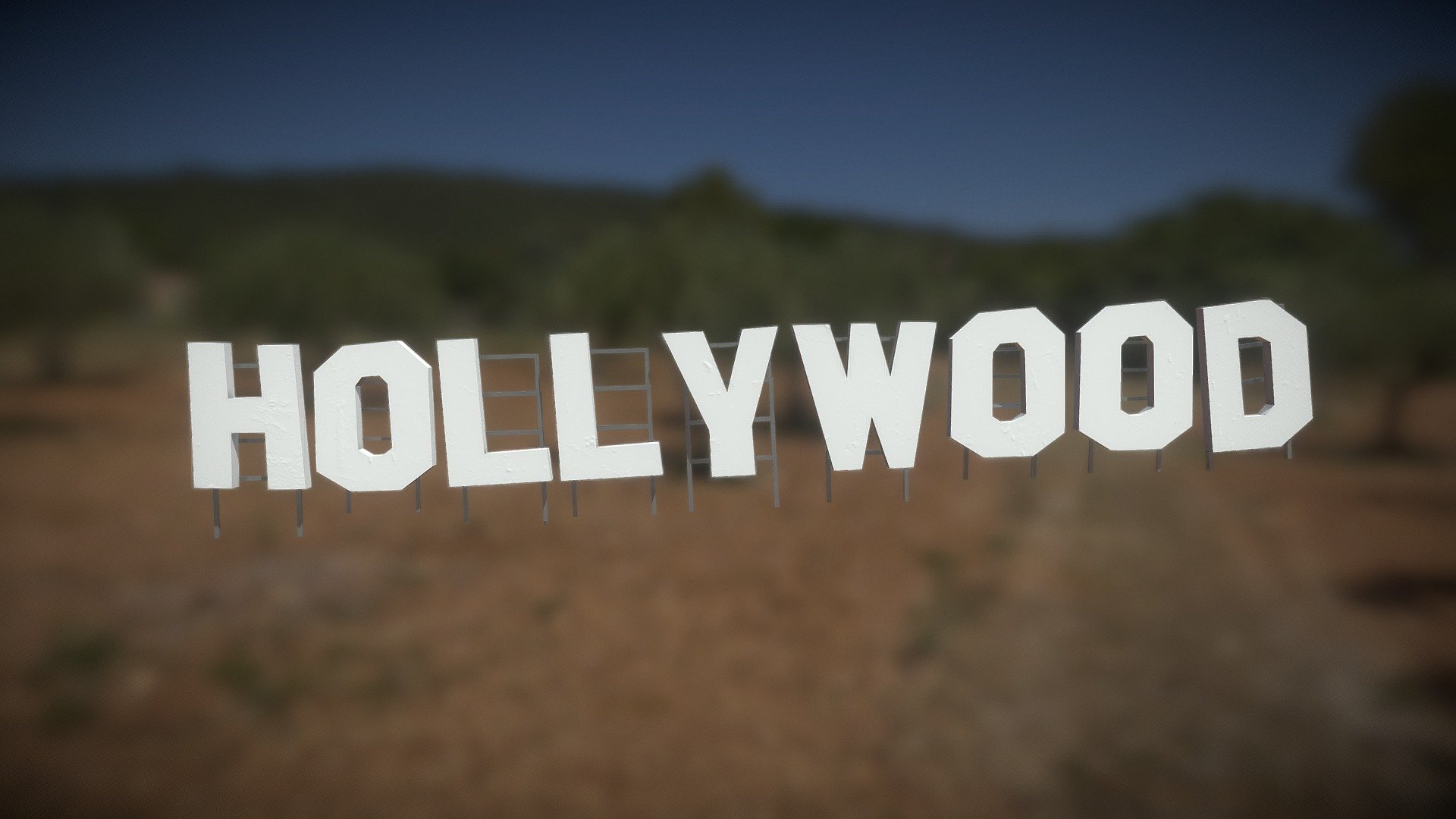 Hollywood Sign 3d model