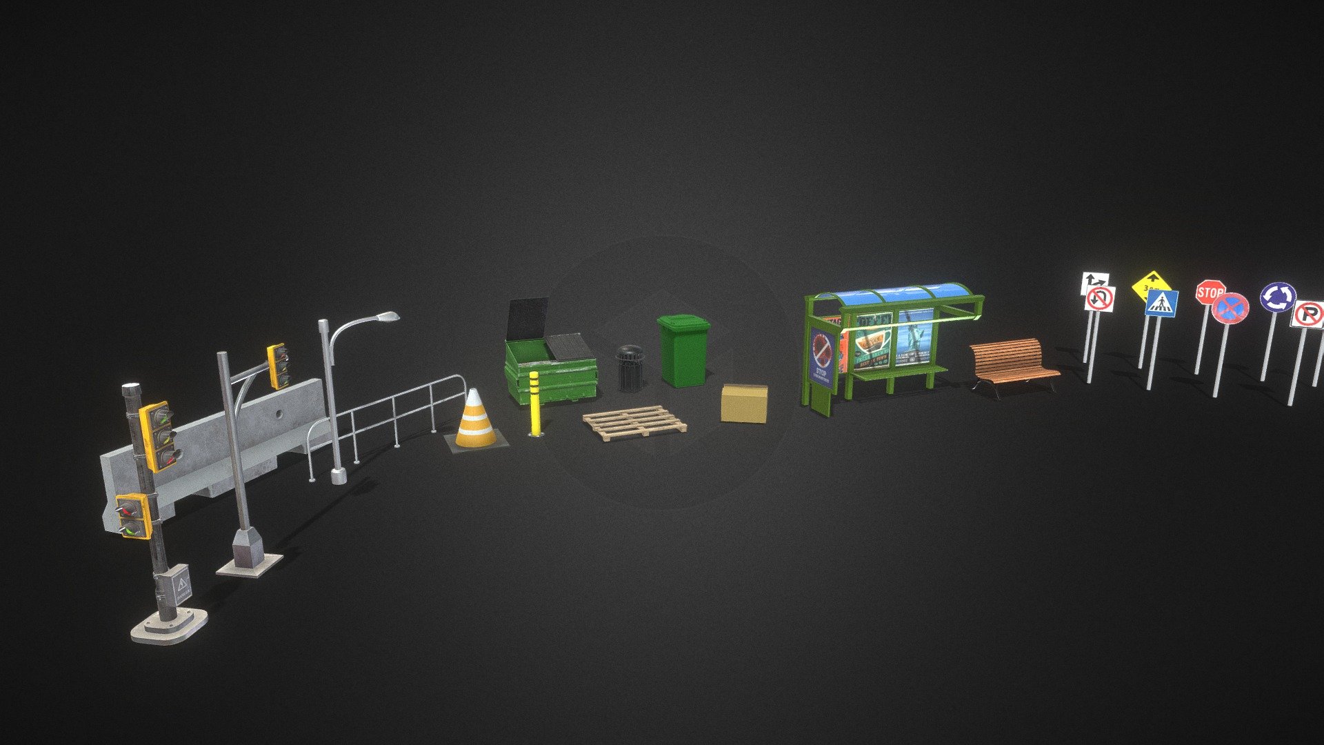 City props 3d model