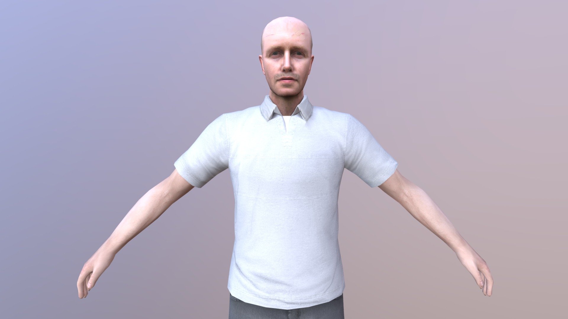 MAN 47 -WITH 250 ANIMATIONS 3d model