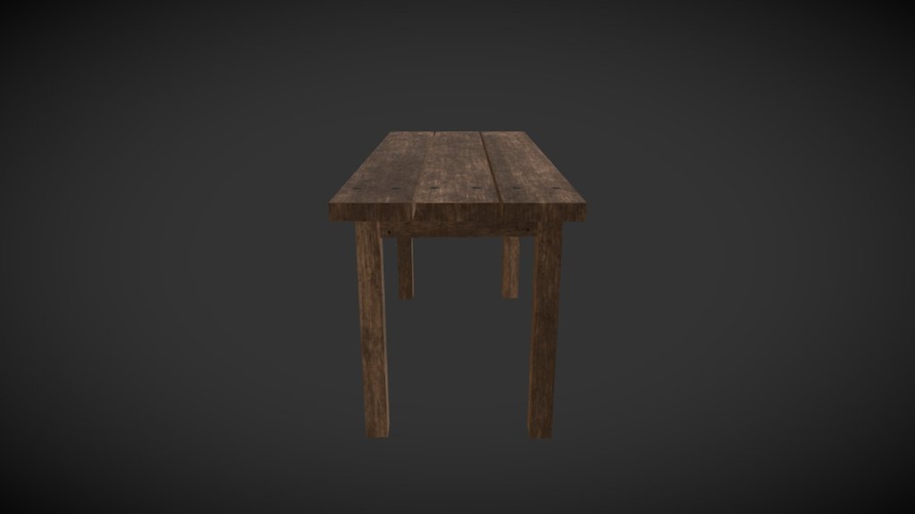 Wood Table 3d model