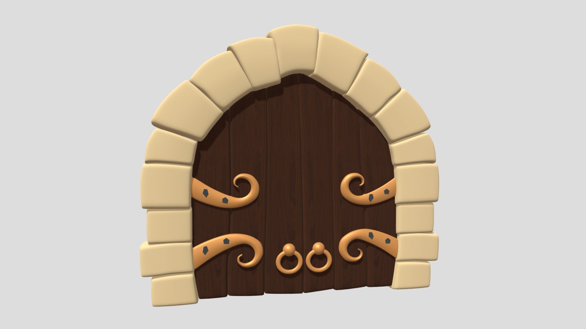 Castle Doors 3d model