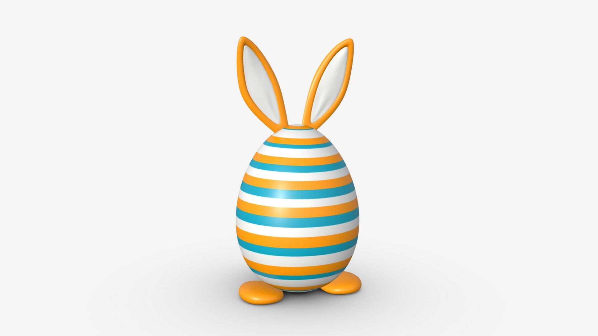 Easter Egg Rabbit-like Decorated 3d model