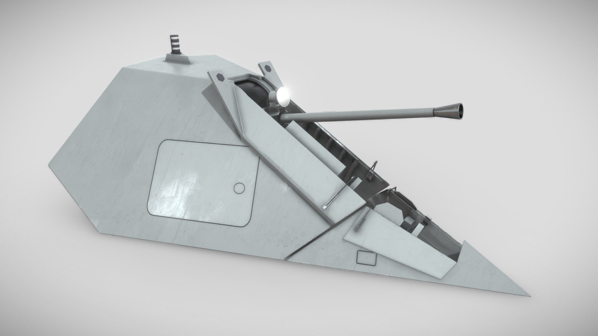 Bofors 57/70 Mark 3  stealth 3d model