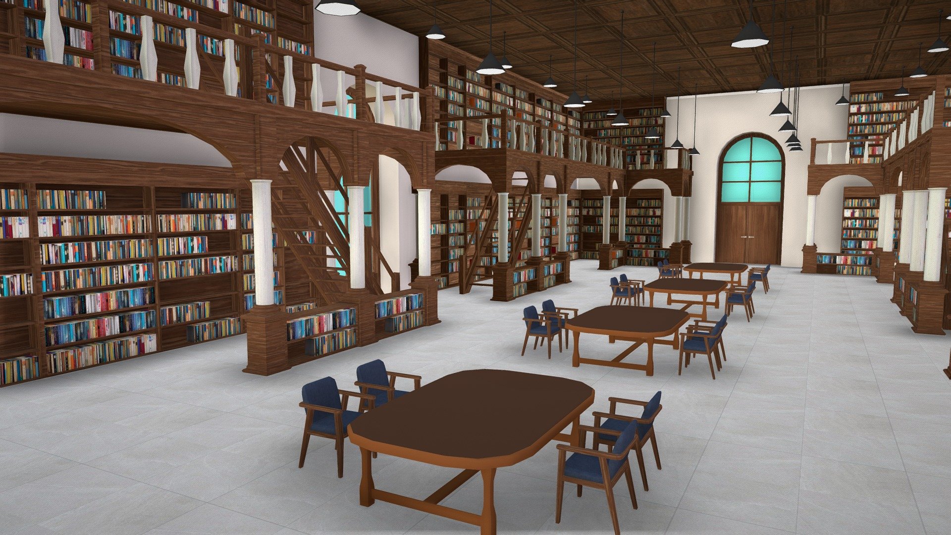 Modular Library 3d model