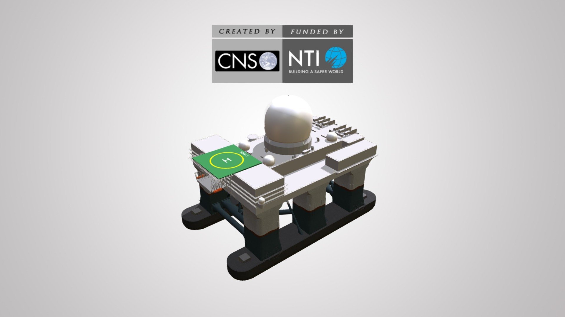 Sea-based X-band Radar (SBX) 3d model