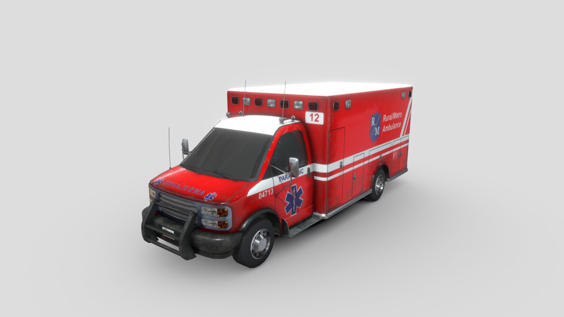 97 GMC Savana Ambulance 3d model