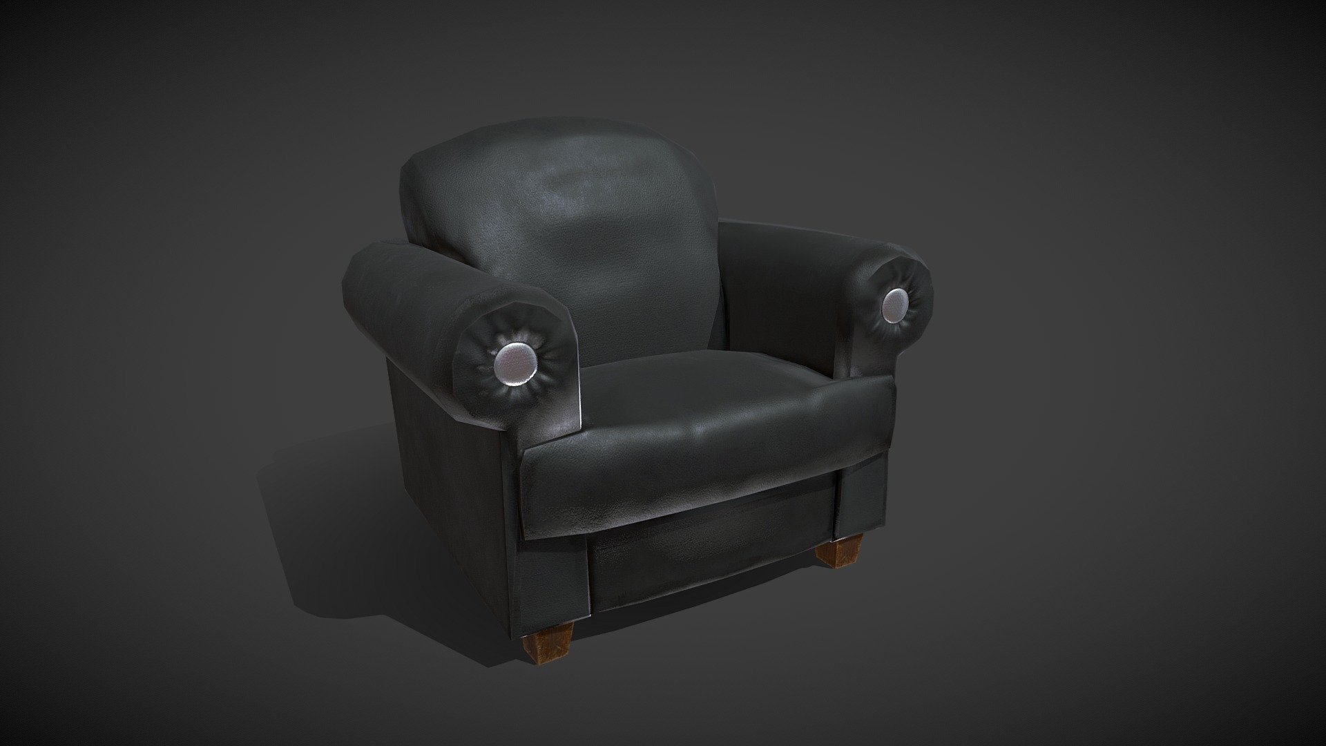 Armchair Low-poly 3d model