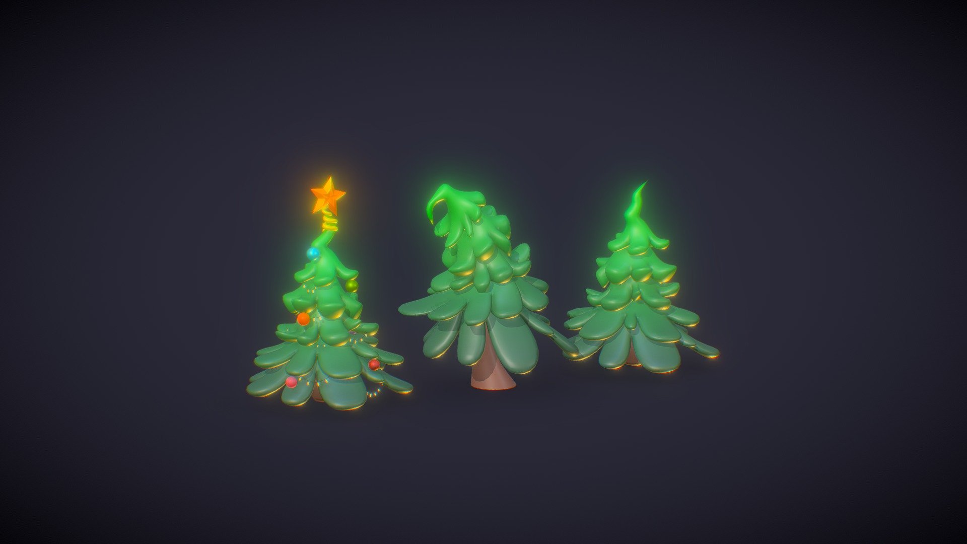 Pine Trees 3d model