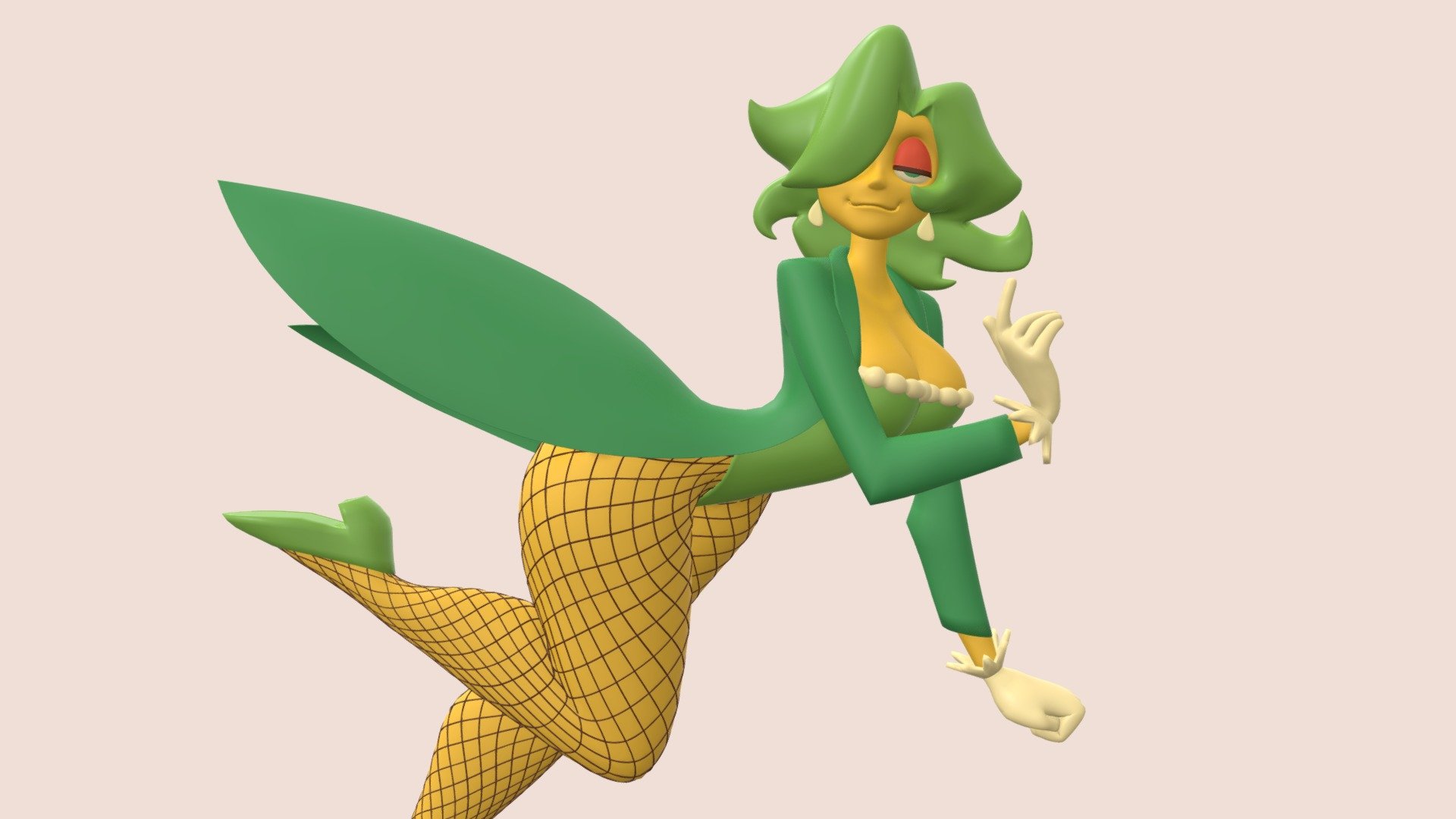 Corn Lady 3d model