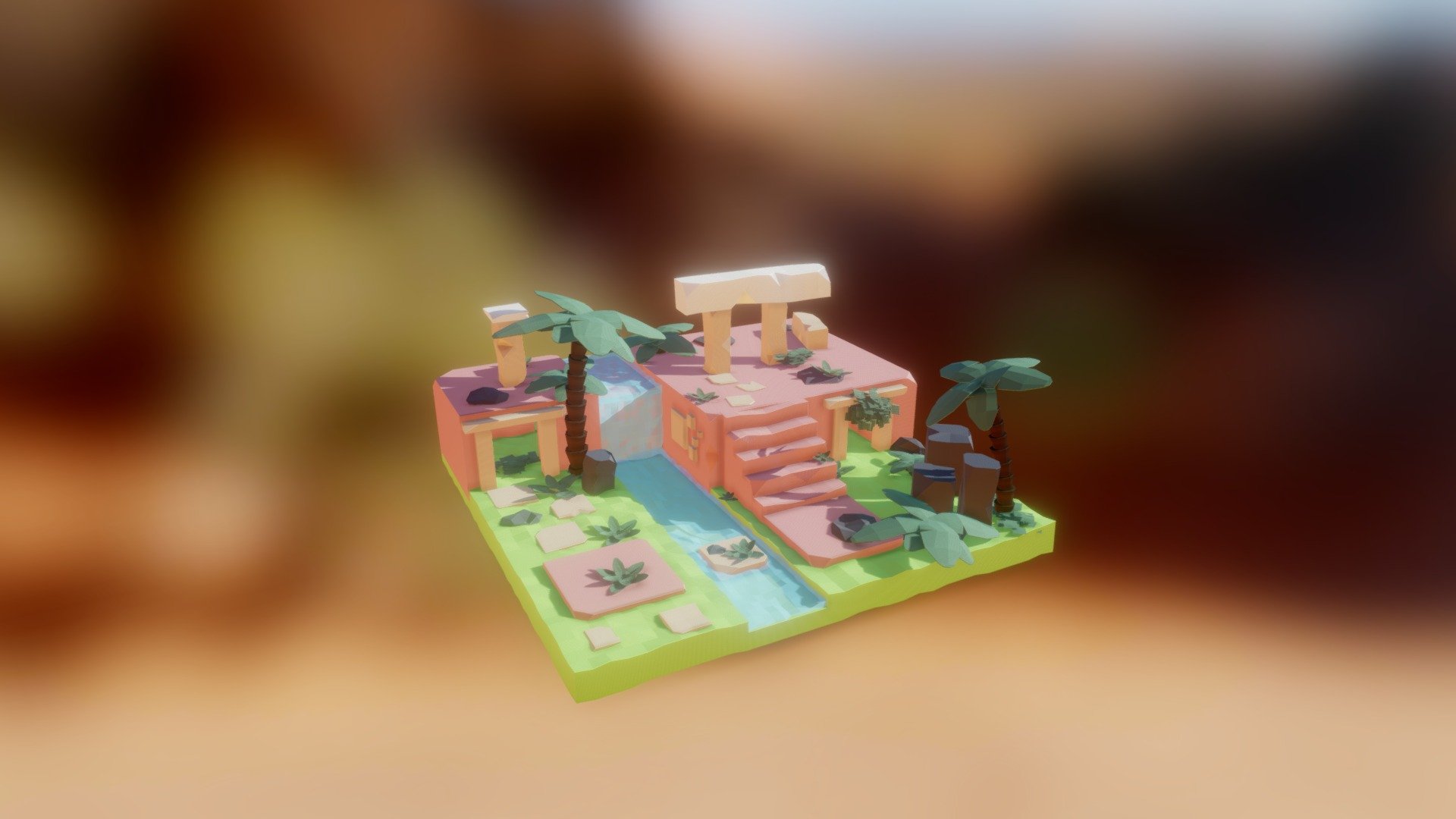 Jungle Ruins 3d model