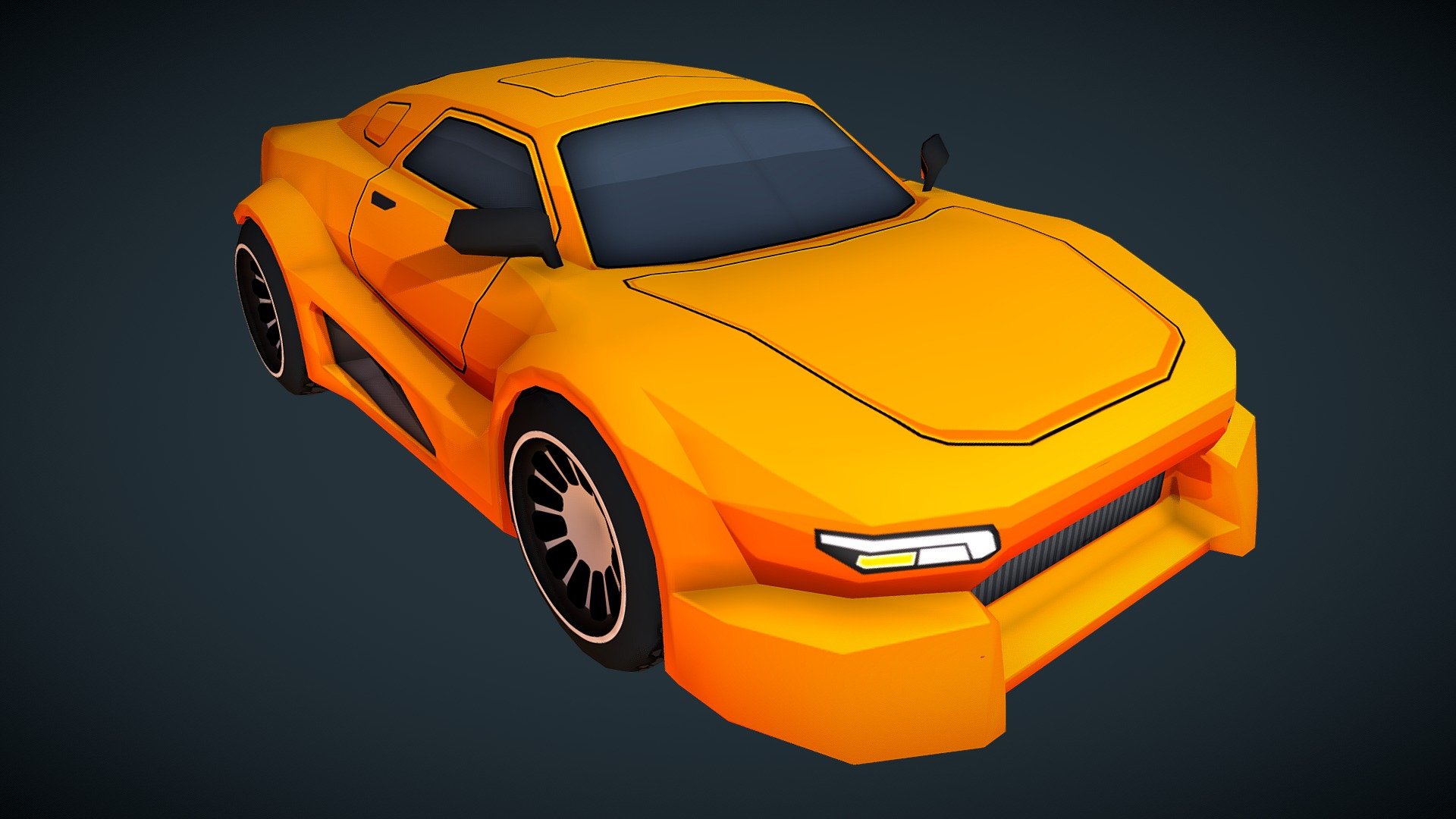 Street Race Car 3d model