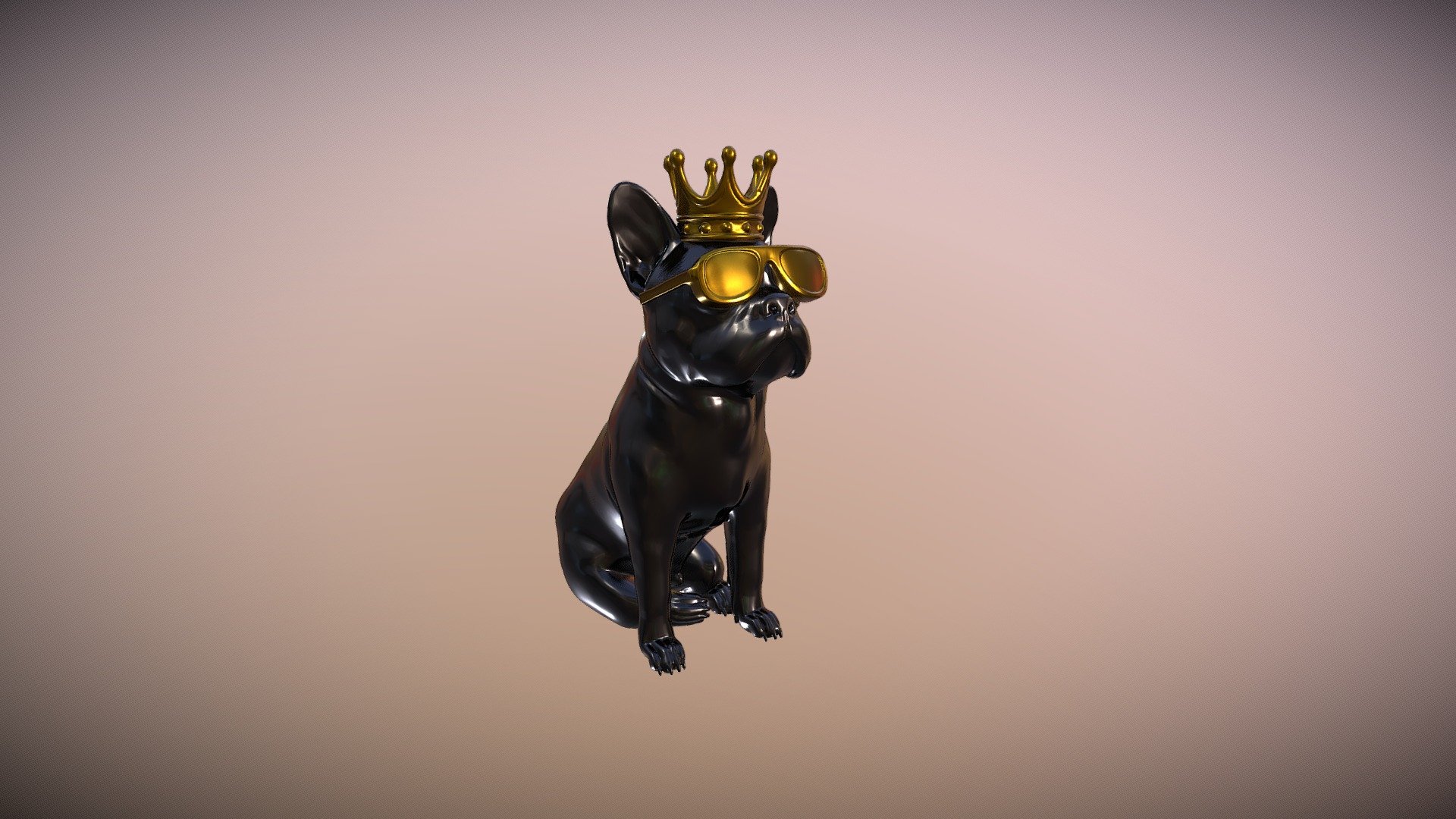 The king bulldog 3d model