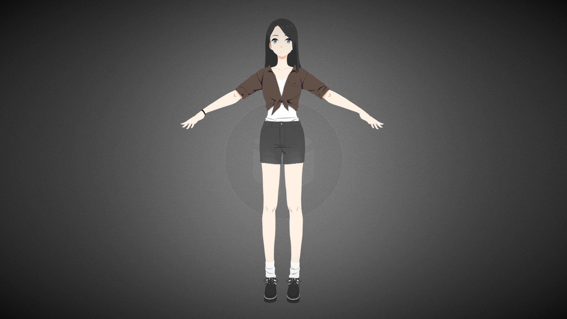 girl woman teacher 3d model