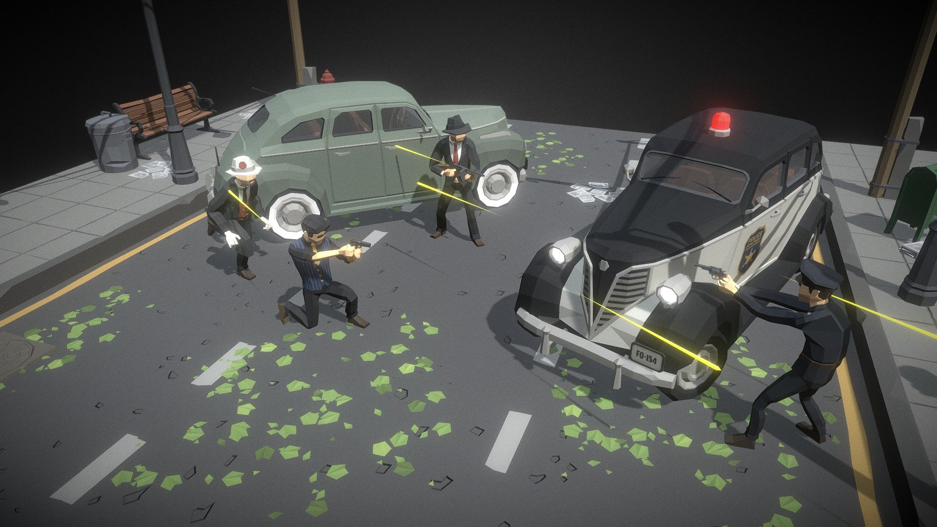 Mafia LowPoly Pack 3d model