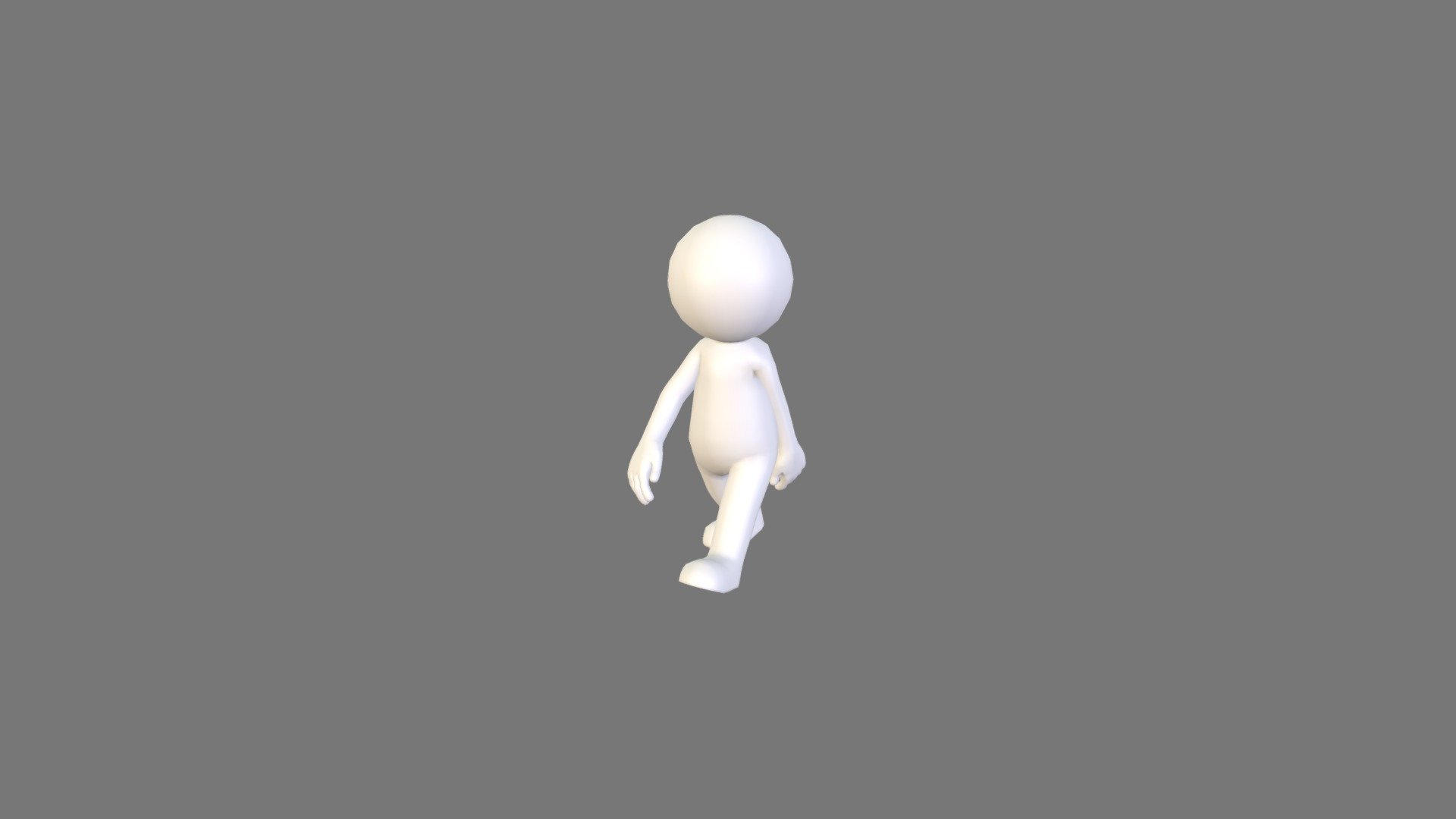 Rigged Stick Man character 3d model