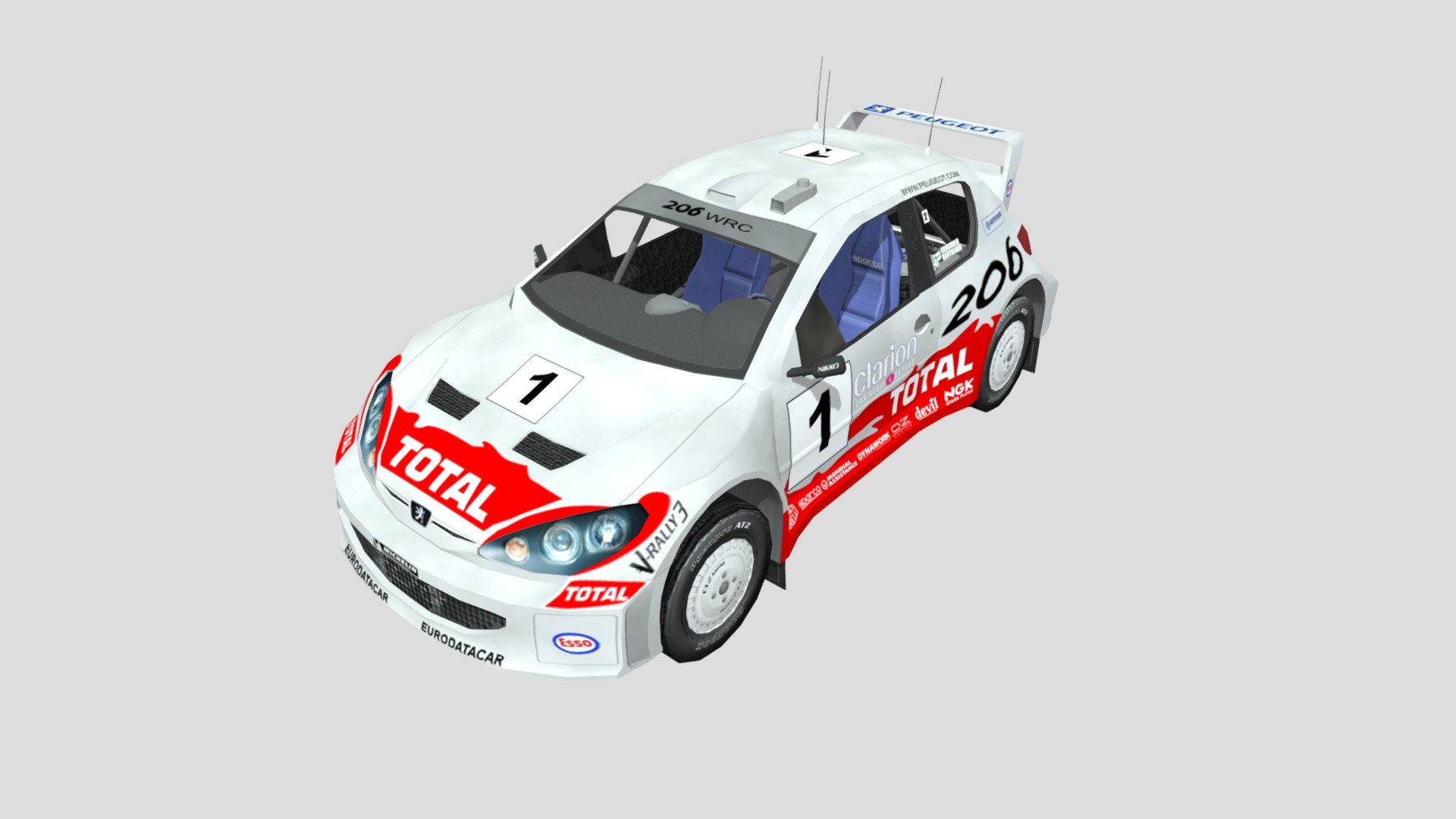 Peugot 206 WRC 3d model