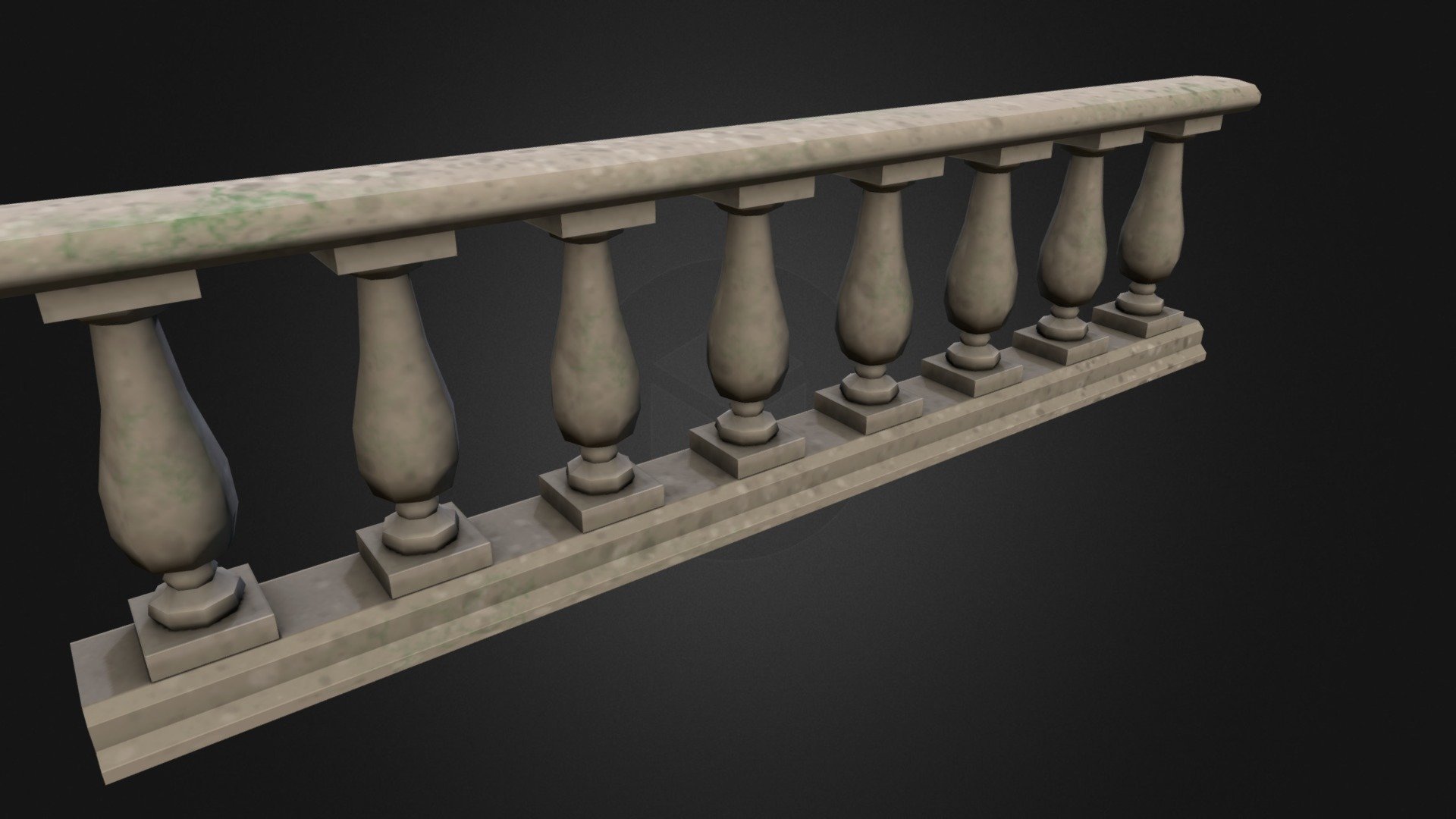 Stone Railing 3d model