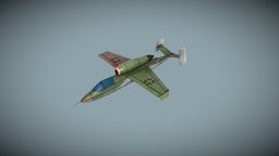 He-162A Volksjäger german WW2 fighter lowpoly