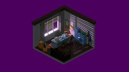 Low Poly Retro Office Set